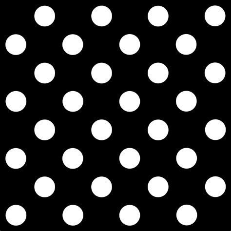 black background white polka dots